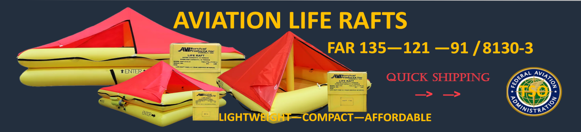 Aircraft Aviation Approved Self Inflating Emergency Life Rafts